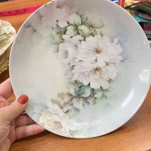 Vintage J&C Bavaria Hand Painted Floral Porcelain Decorative Plate